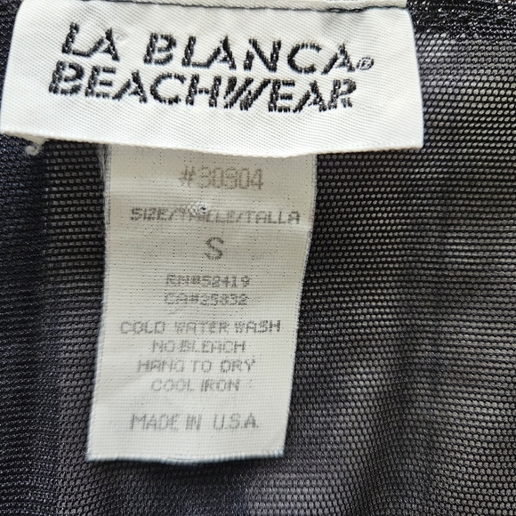 🔥La Blanca beachwear sheer black cover up size small 🔥 - Picture 5 of 8
